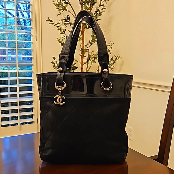 CHANEL Handbags - Chanel Paris-Biarritzo Patent Leather & Pony Hair Black Tote with COA, E…